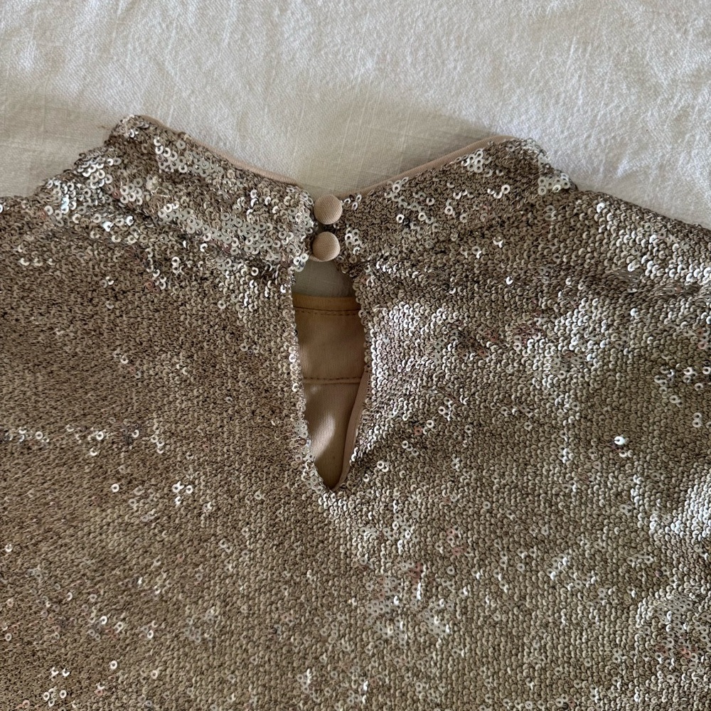 Forever 21 Exclusive Sequin Mini Dress – Silver & Champagne, Size Medium - Picture 7 of 11
